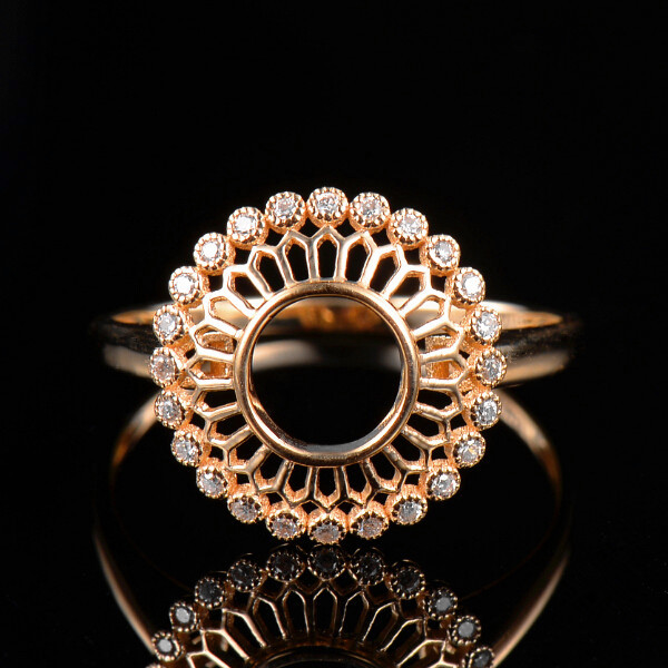 Unique Design Floral Ring Mounting