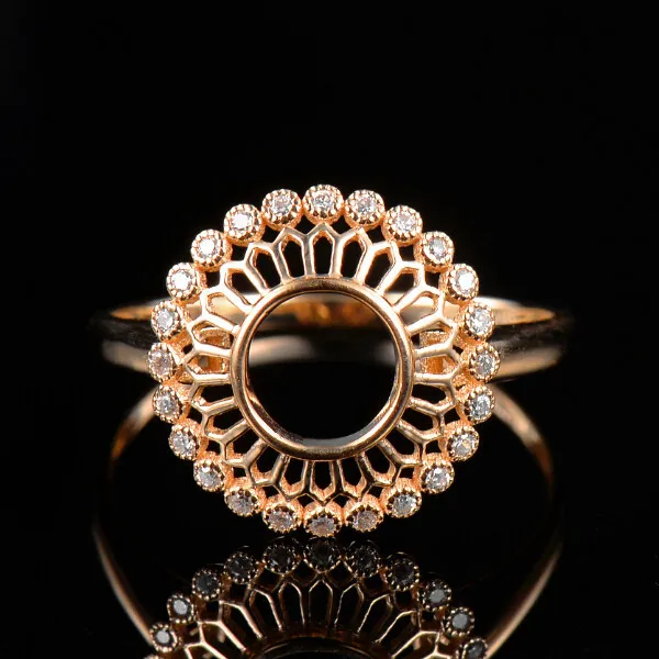 Unique Design Floral Ring Mounting