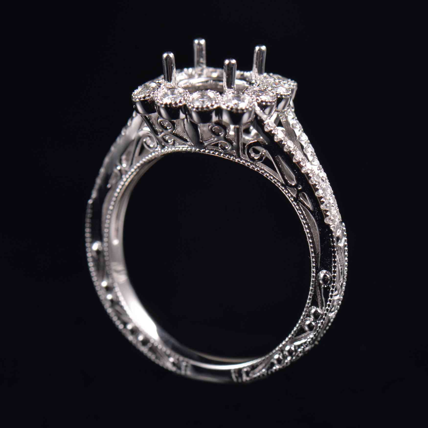 Vintage Engagement Ring Mounting - 4 