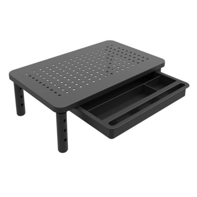 2022 New Design Universal Tabletop Monitor Riser Three Heights Adjustable with Plastic Drawer