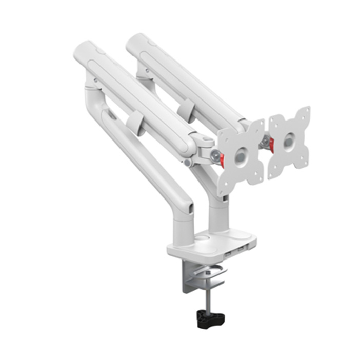 Dual Arm Couner-Balance Mechanical Spring Dual Desk mount untuk 13