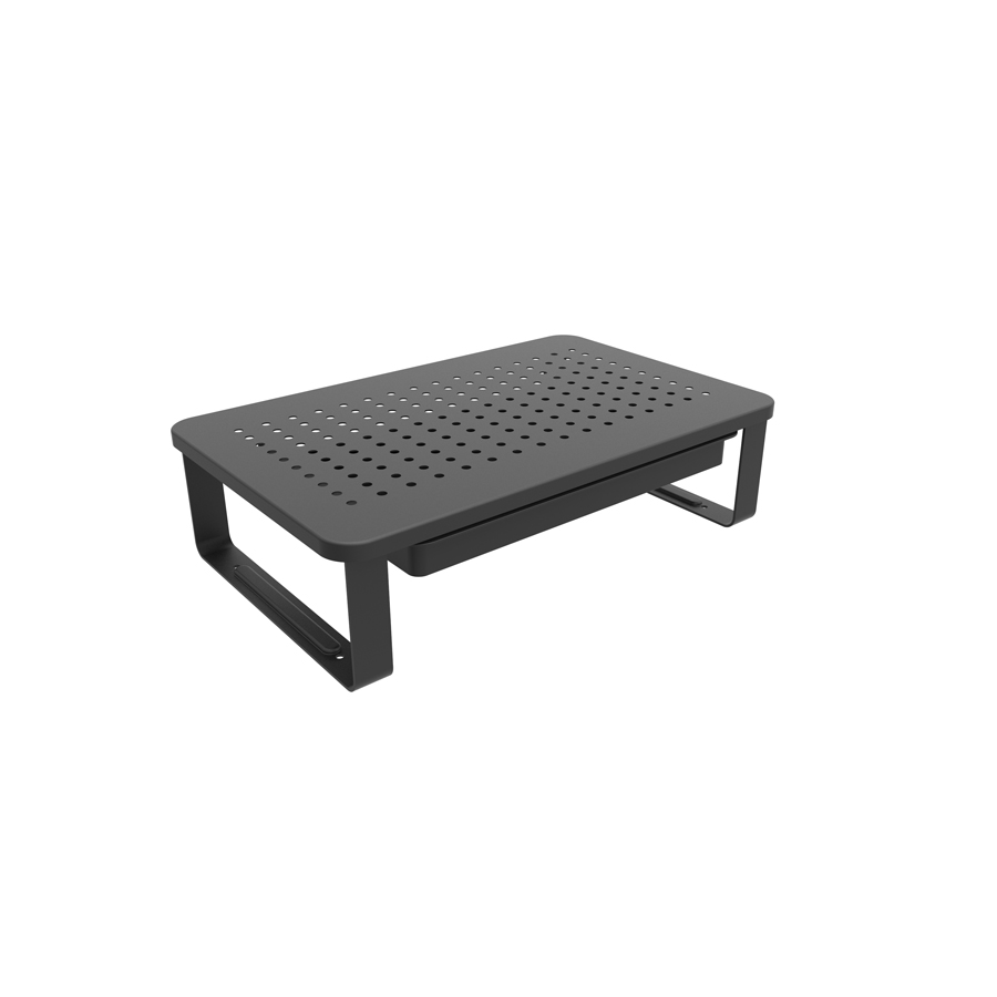Metal Monitor Stand with Steel U-shape Feet with Plastic Drawer - 0