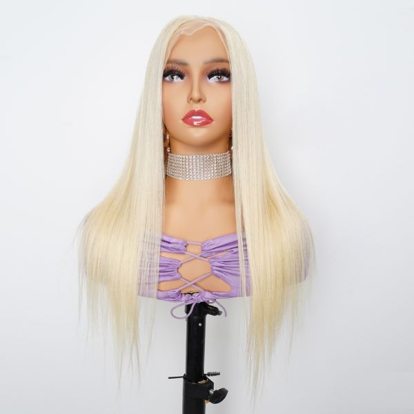 613 Blonde Human Hair Lace Front Wig - 0