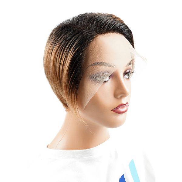 Human Hair Pixie Cut Wig for Black Women - 1