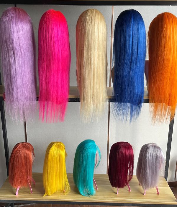 613 Blue Red Grey Green Ombre Wigs For Black Women