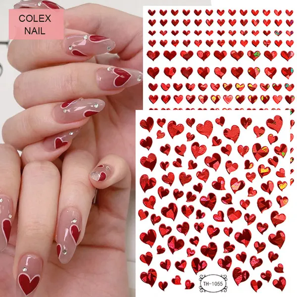 2d Star Heart Nail Dekorasyon na Nail Stickers