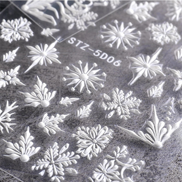 5D Snowflake Nail Art eranskailuak