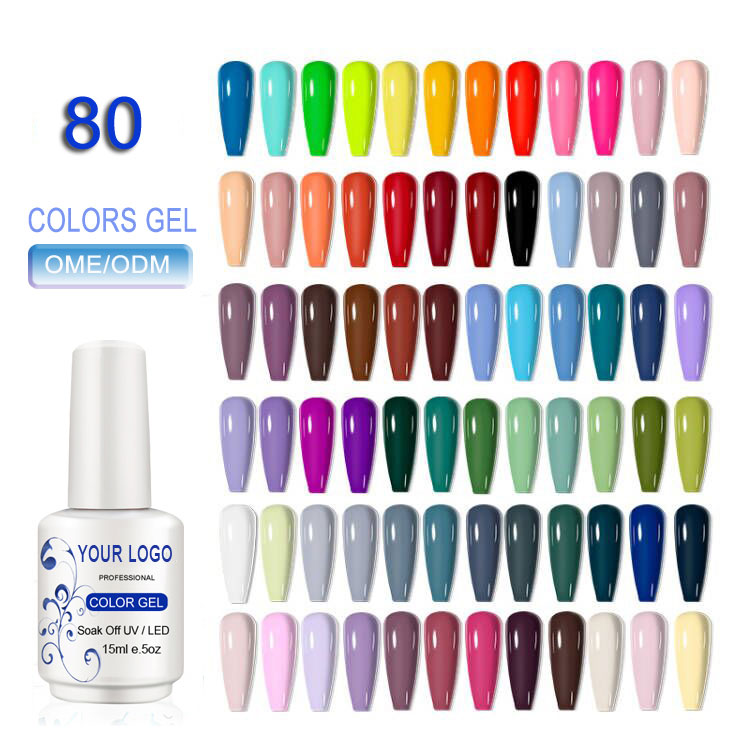 80 Colors 15ml Pure Gel Nail Polish