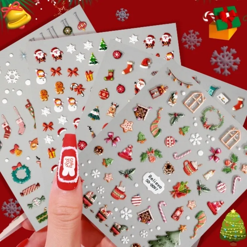 Christmas Nail Art Stickers Decals