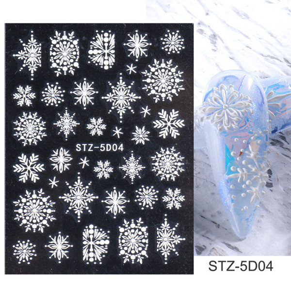 5D Snowflake Nail Art Stickers