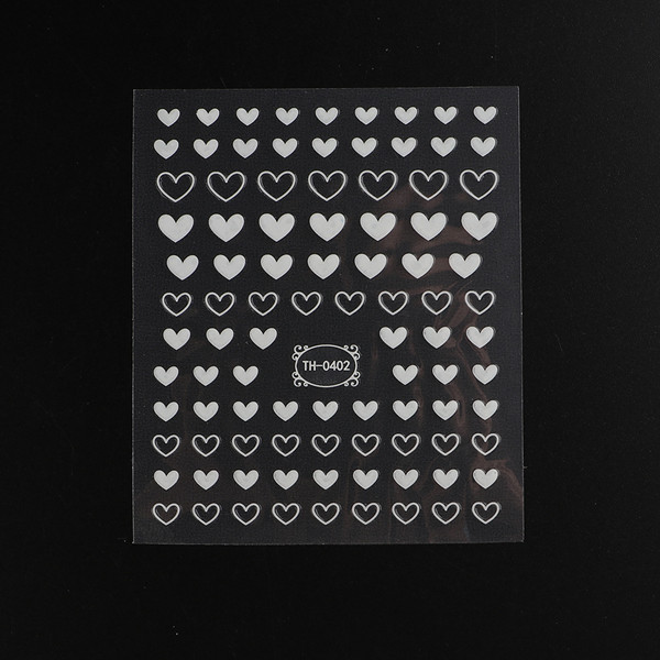 2d Стикери за декорация на нокти със сърце със звезда