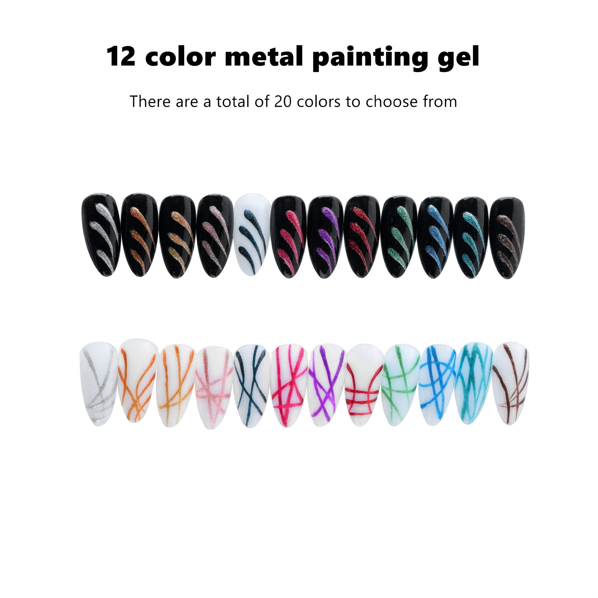 Metallic Gel Liner Nail Art Set