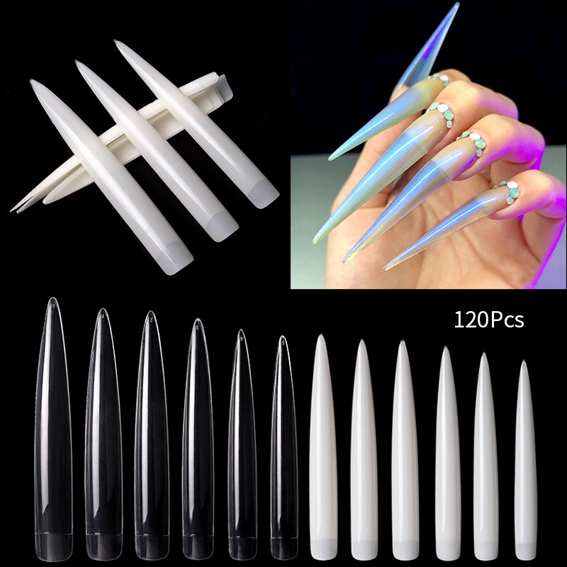 Clear Extra Long Sharp Nails Tips