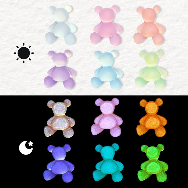 Cute Bear Nail Jewels Para sa Nail Art