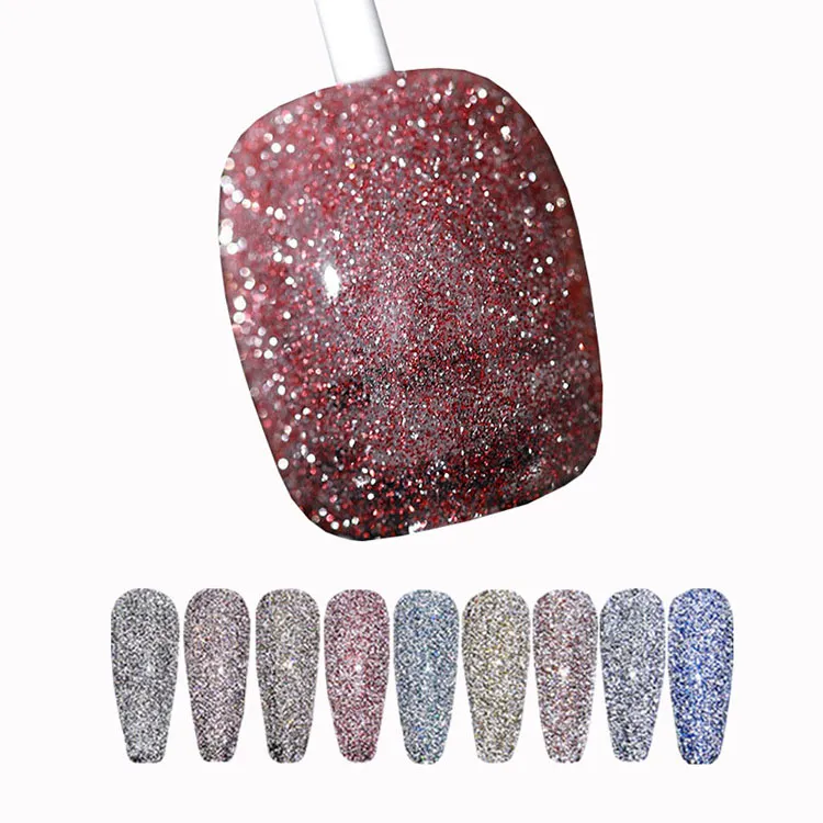 Diamond Rainbow Disco Gel Nail Polish