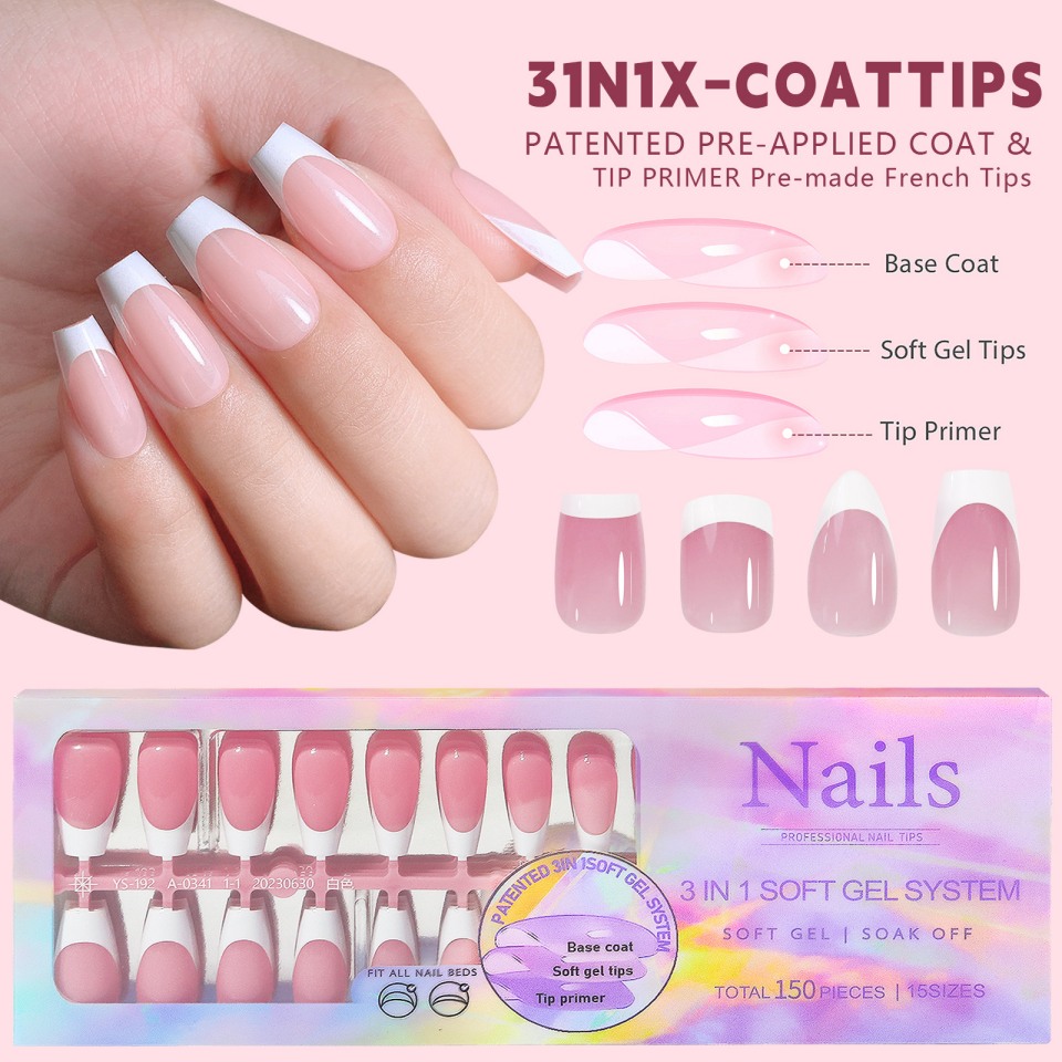 French Tip Press on Nail