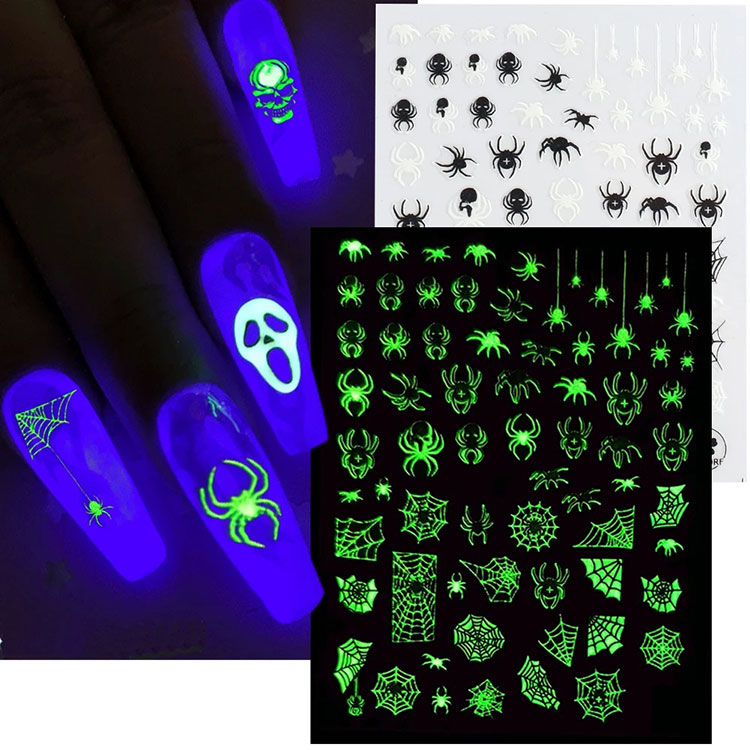 Halloween Luminous Nail Stickers