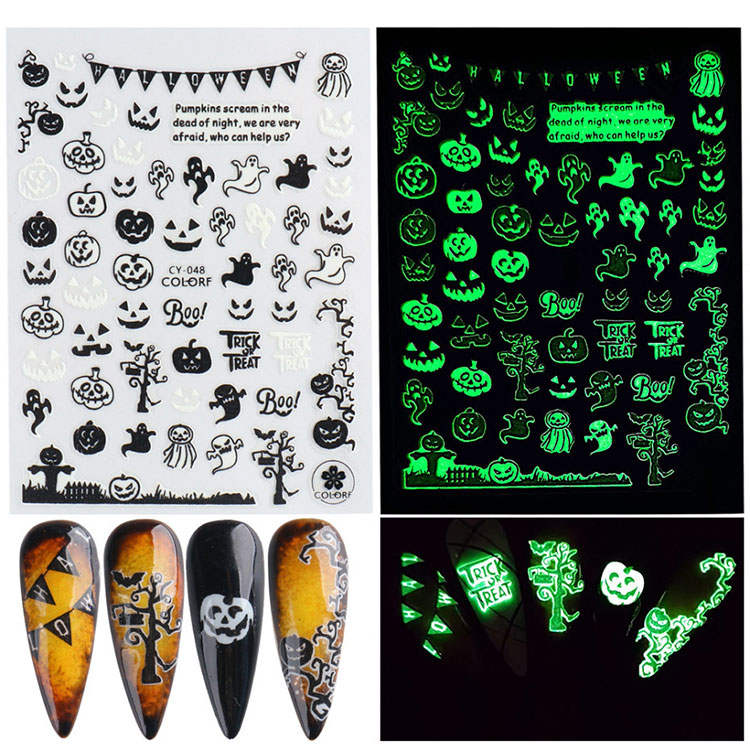 Halloween Luminous Nail Stickers