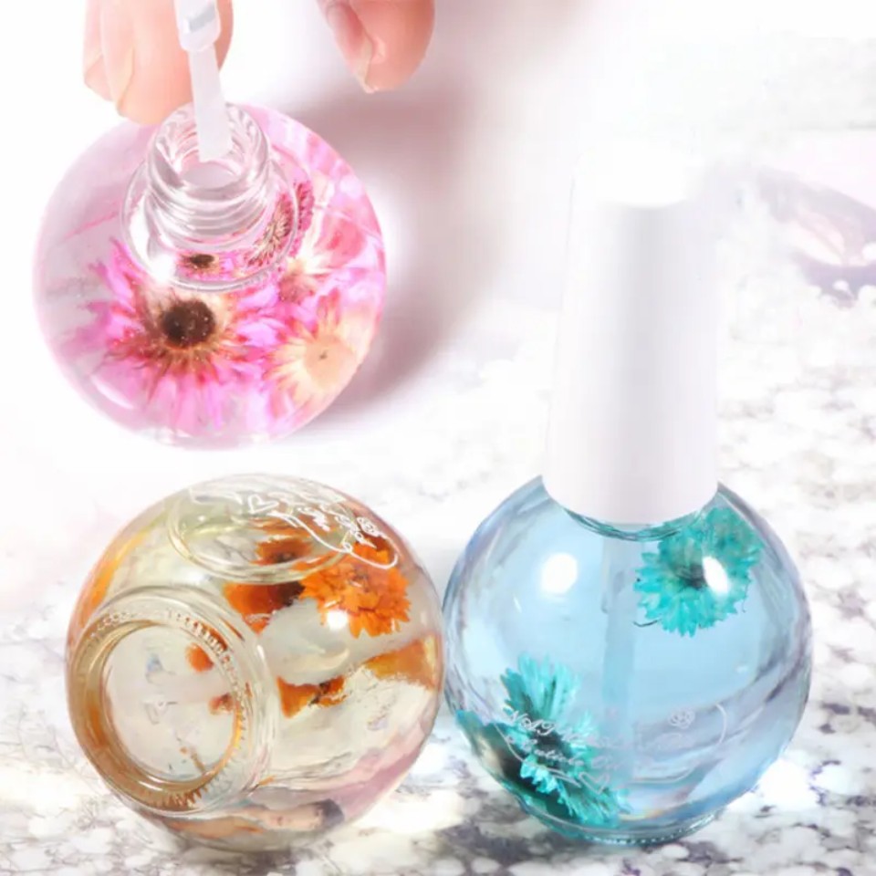 Nail Cuticle Oil For Nail Care With Dried Flower