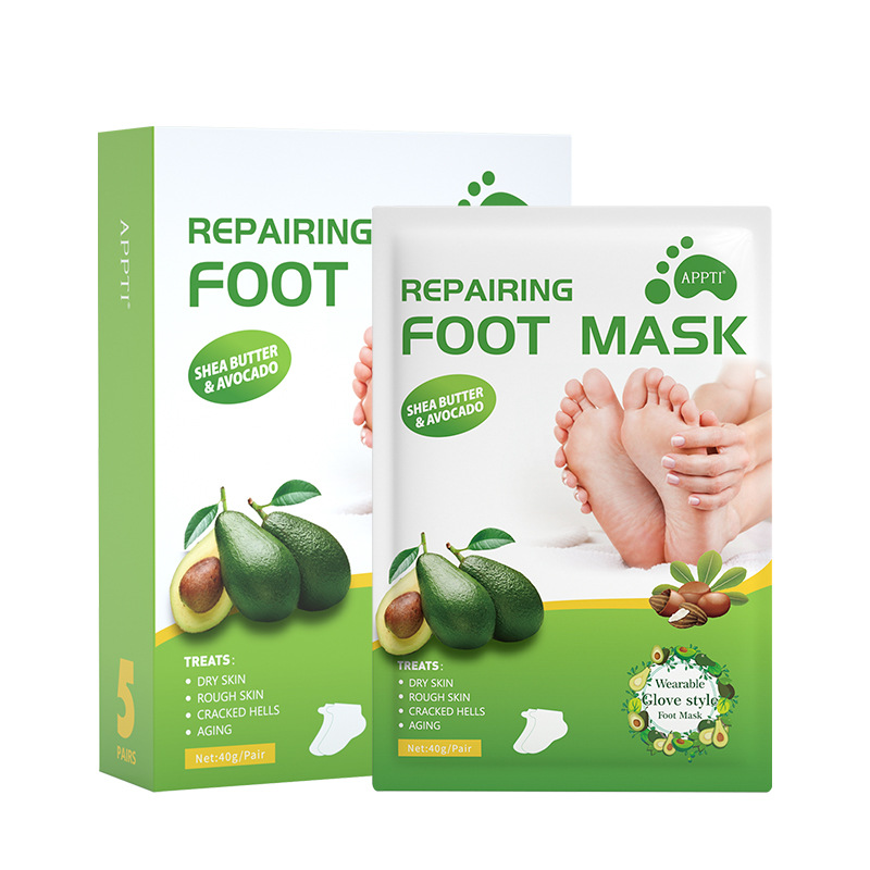 Disposable Avocado Vitamin E Nourish Foot Peel Fool Mask