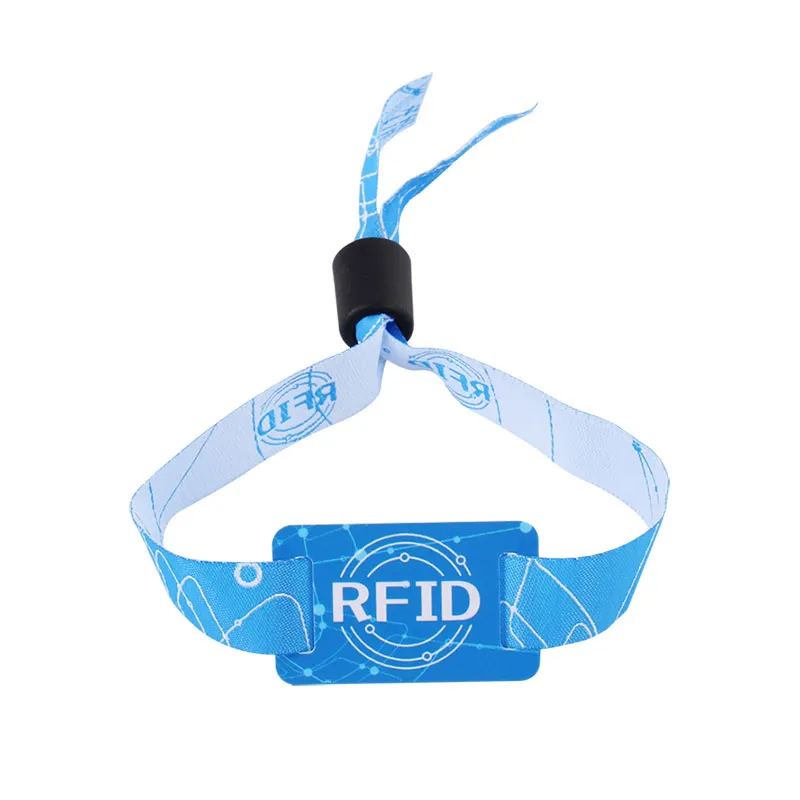 13.56mhz IC Chip RFID Ticket Pulsera de proximidad Pulsera de nylon RFID