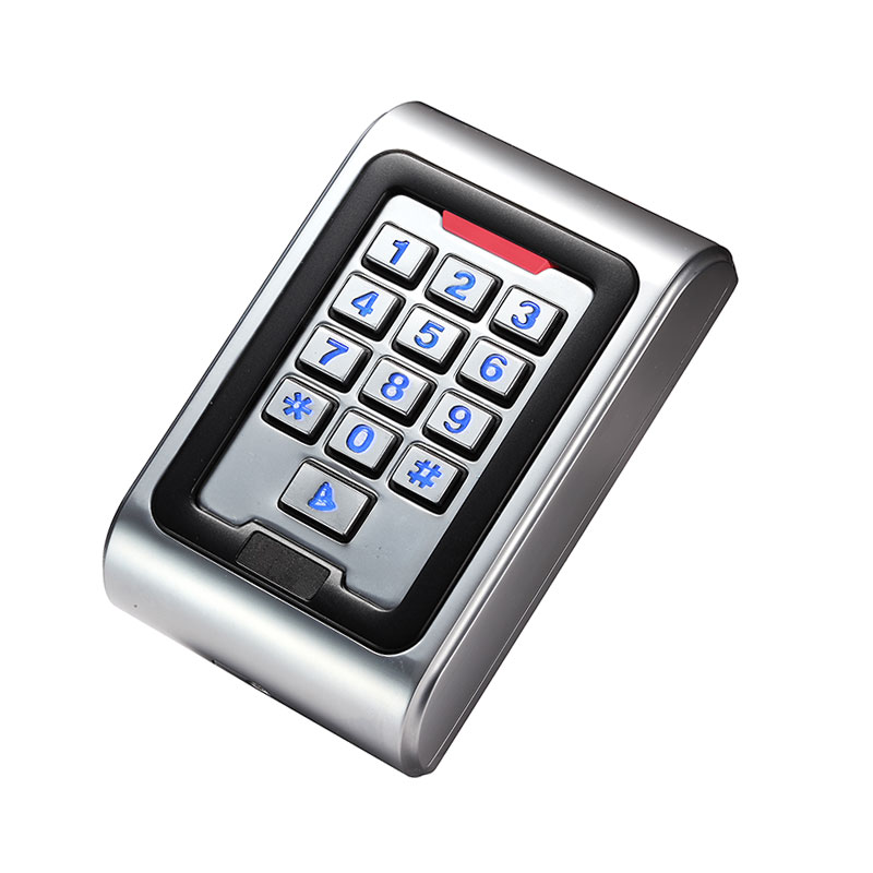 13.56Mhz MF IC Metal Cipher Card Reader Pintu Keyboard RFID Keypad Reader - 0 