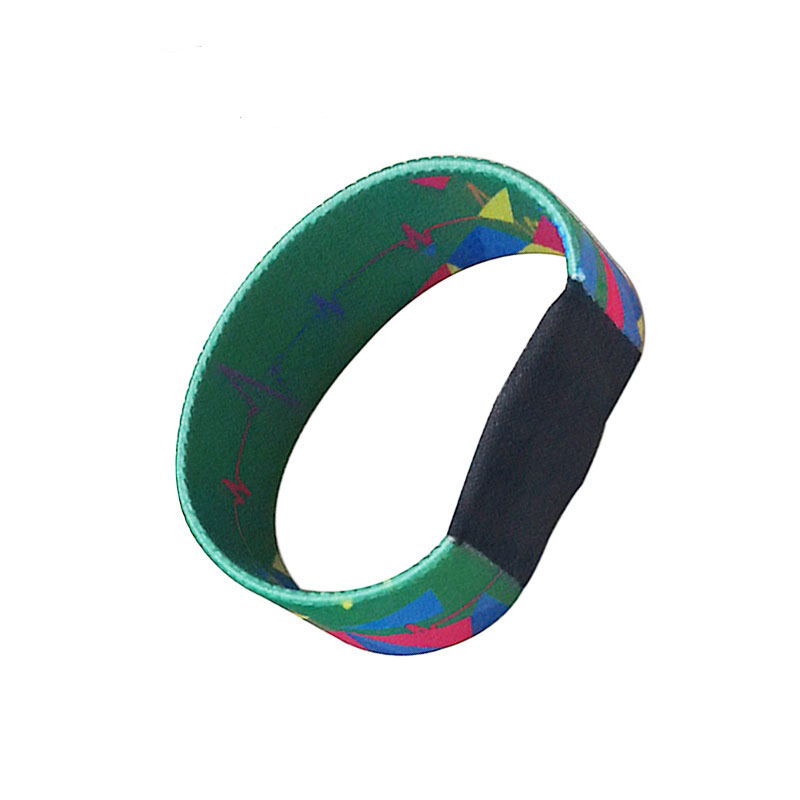 Gelang Kain Elastis NFC Customized RFID Woven NFC Wristbands