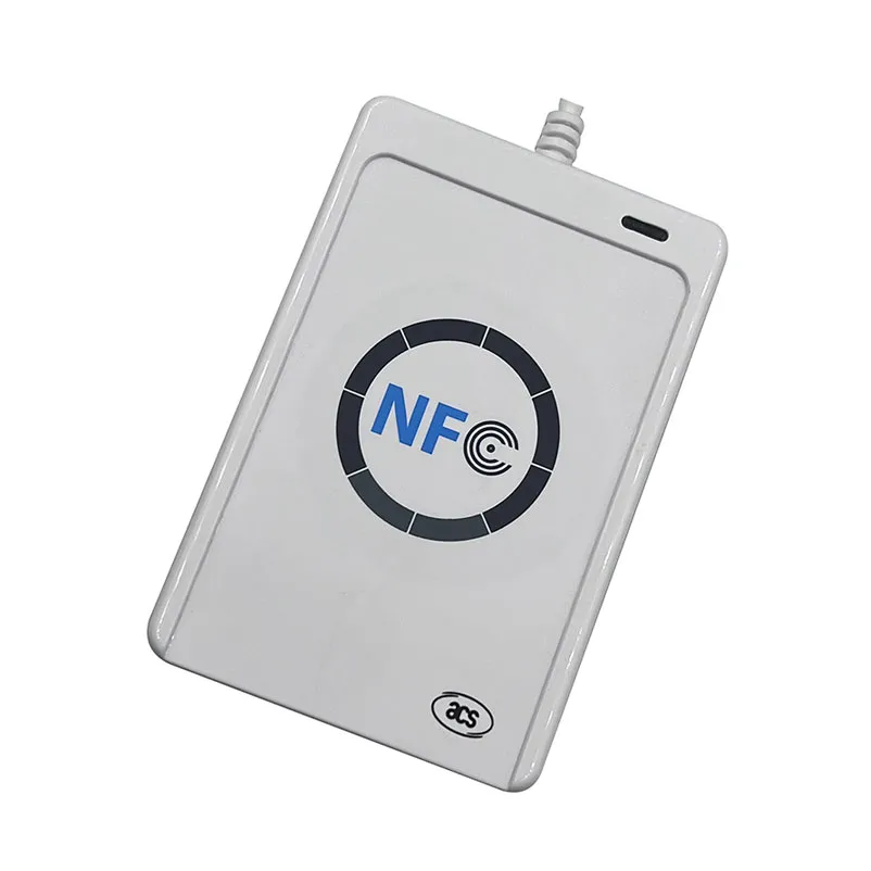 Portabel ACR122U 13.56Mhz ISO14443 Port USB NFC Chip Reader Penulis Pembaca Kartu Pintar