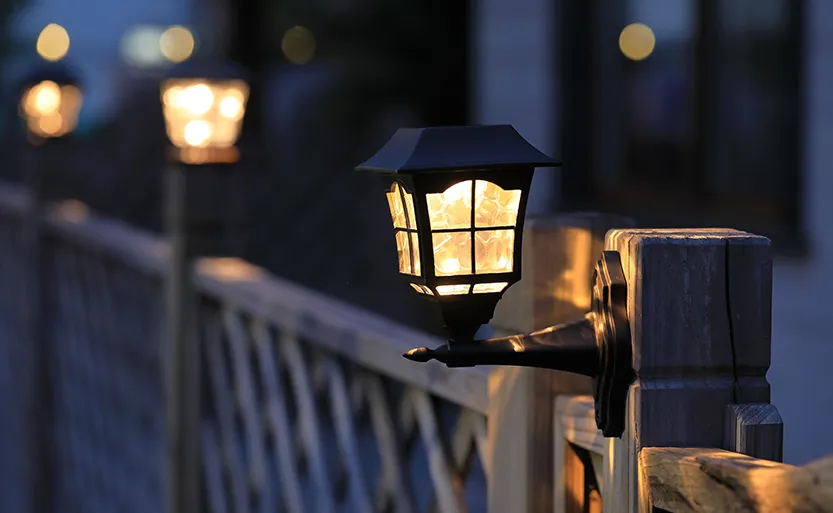 Características e usos de luzes externas comuns.