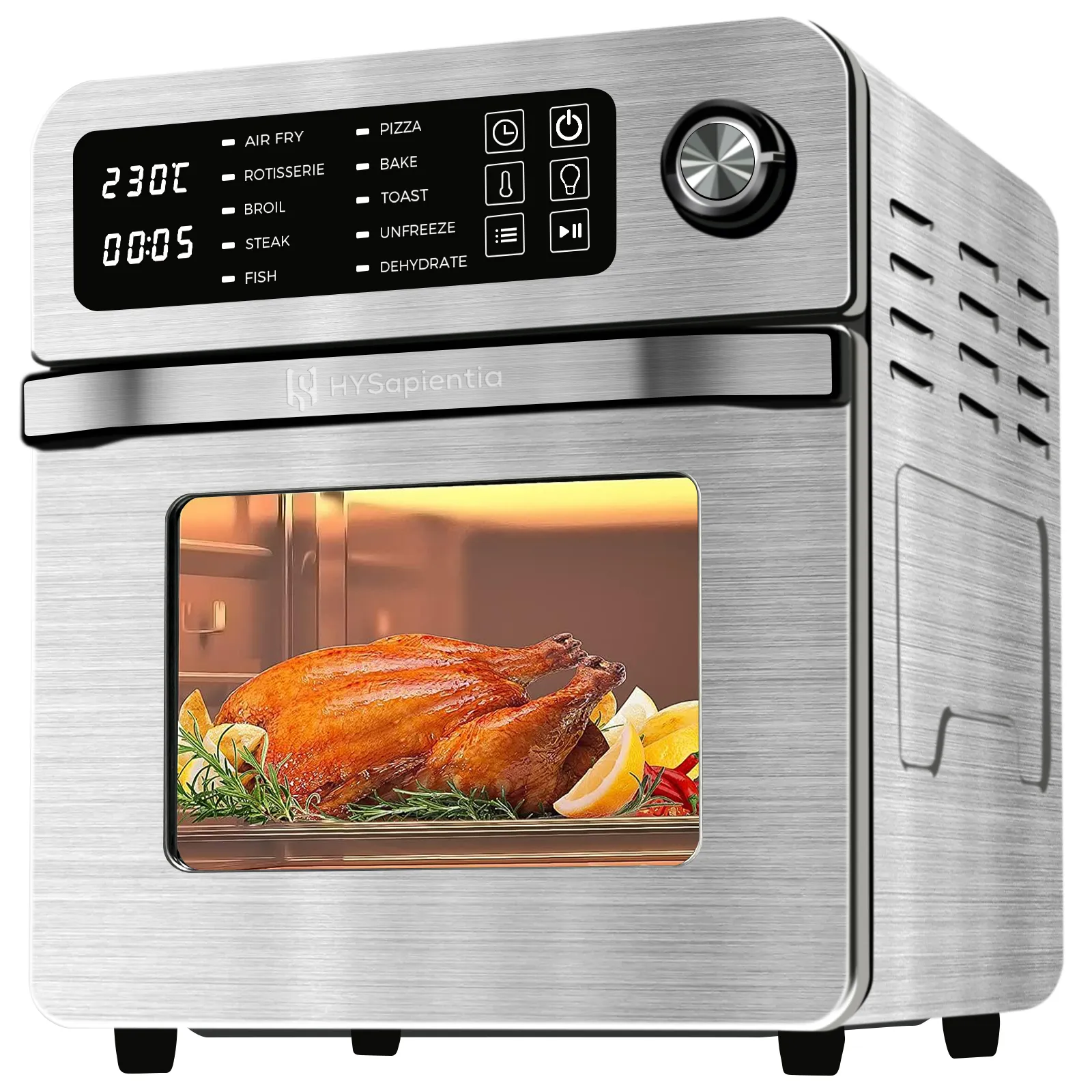 Does the HYSapientia air fryer oven make noise?