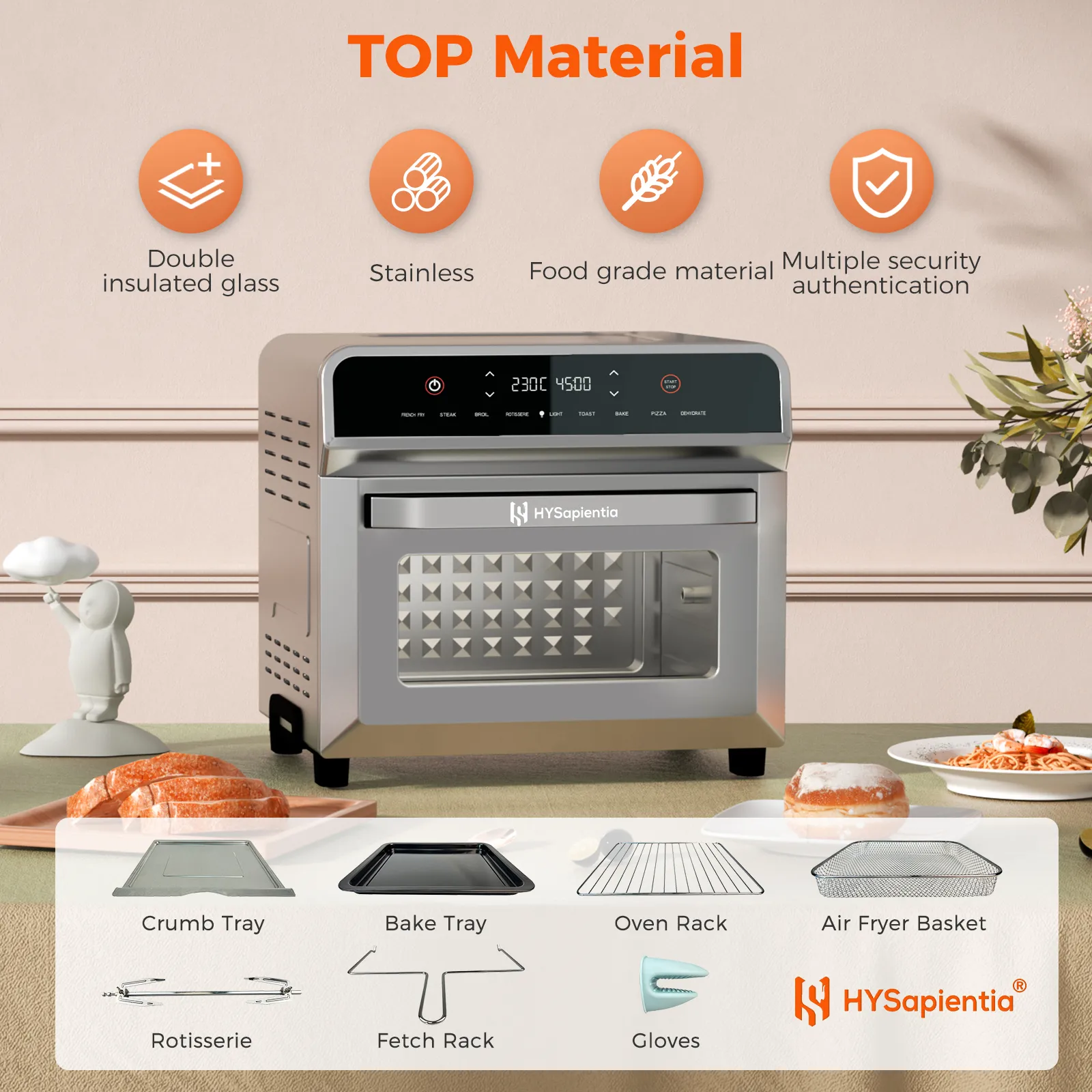 HYSapientia Air fryer oven compliant with UK adapter standards