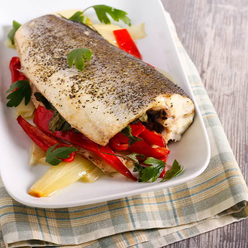 Friggitrice ad Aria Forno Branzino Arrosto-HYSA KITCHEN