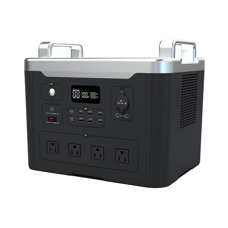 Hordozható erőmű 2400 Wh LiFePO4 akkumulátor, US Standard 2