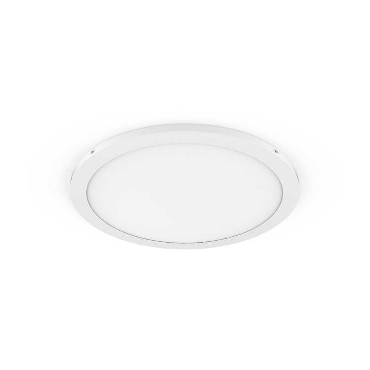 White Frame Round Panel Light