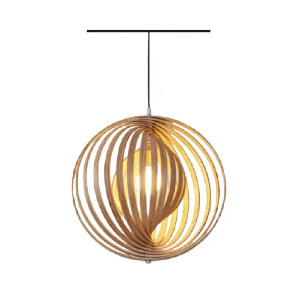 Wooden Moon Pendant Light