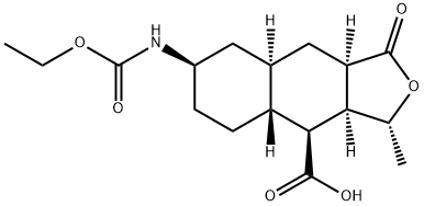(1R,3aR,4aR,8aR,9S,9aR)-1-मिथाइल-3-ऑक्सोडेकाहाइड्रो-3H-स्पाइरो[नैफ्थो[2,3-c]फ्यूरान-6,2'-[1,3]डाइऑक्सोलेन]-9 -कार्बोज़ाइलिक तेजाब
