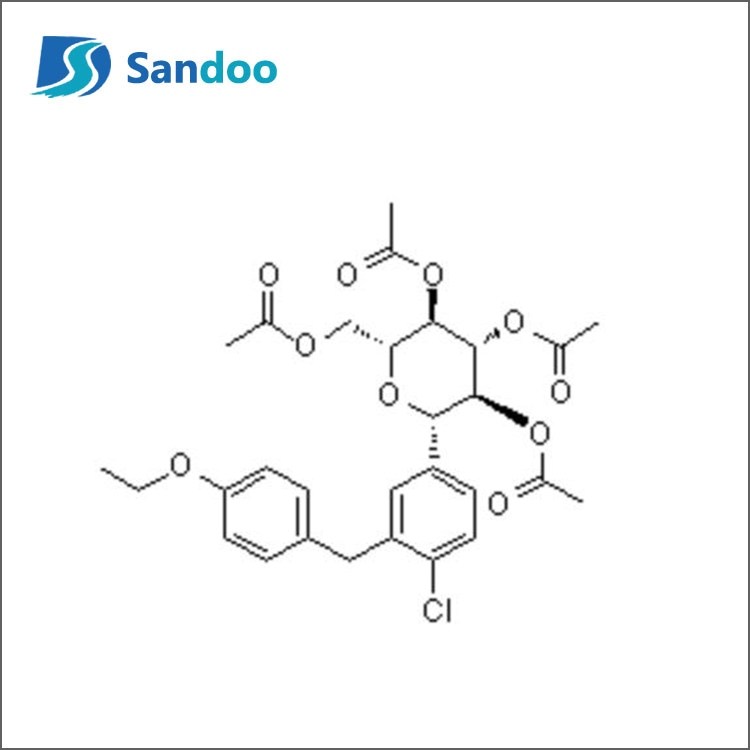 (1S)-1,5-anhydro-1-C-[4-klor-3-[(4-etoksyfenyl)metyl]fenyl]-D-glucitoltetraacetat