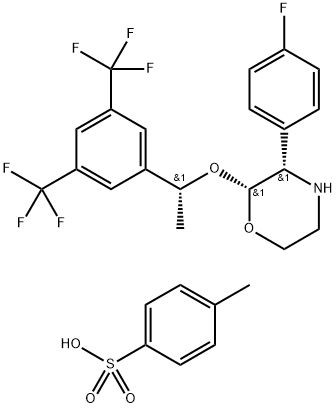 (2R,3S)-2-[(1R)-1-[3,5-bis(trifluormetyl)fenyl]etoksy]-3-(4-fluorfenyl)morfolin 4-metylbenzensulfonat
