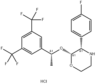 (2R,3S)-2-[(1R)-1-[3,5-bis(trifluormetyl)fenyl]etoksy]-3-(4-fluorfenyl)morfolinhydroklorid