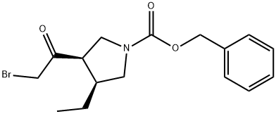 (3R,4S)-3-(2-Bromoacetyl)-4-ethyl-1-pyrrolidinecarboxylic acid phenylmethyl ester