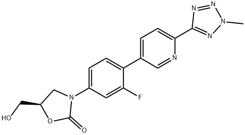 (R)-3-(3-fluoro-4-(6-(2-Methyl-2H-tetrazol-5-yl)pyridin-3-yl)phenyl)-5-(hydroxyMethyl)oxazolidin-2-one