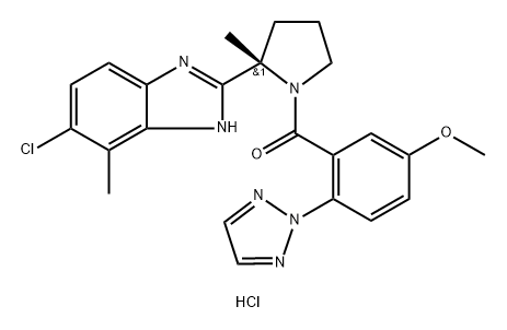 (S)-(2-(5-chloro-4-methyl-1H-benzo[d]imidazol-2-yl)-2-methylpyrrolidin- 1-yl)(5-methoxy-2-(2H-1,2,3-triazol-2-yl)