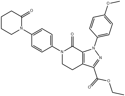 1-(4-метоксифеніл)-7-оксо-6-[4-(2-оксопіперидин-1-іл)феніл]-4,5,6,7-тетрагідро-1Н-піразоло[3,4-с]піридин -3-карбонової кислоти етиловий ефір