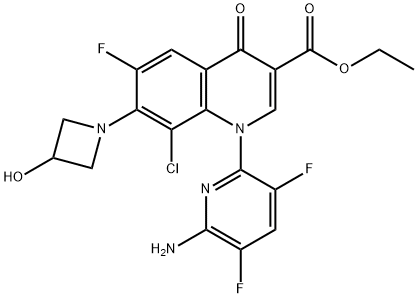 1-(6-Amino-3,5-difluoro-2-pyridinyl)-8-chloro-6-fluoro-1,4-dihydro-7-(3-hydroxy-1-azetidinyl)-4-oxo-3-quinolinecarboxylic acid ethyl ester