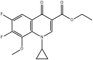 1-ciklopropil-6,7-difluor-1,4-dihidro-8-metoxi-4-oxo-3-kinolin-karbonsav-etil-észter
