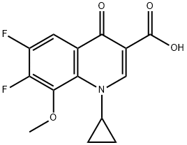 1-ciklopropil-6,7-difluor-1,4-dihidro-8-metoxi-4-oxo-3-kinolinkarbonsav