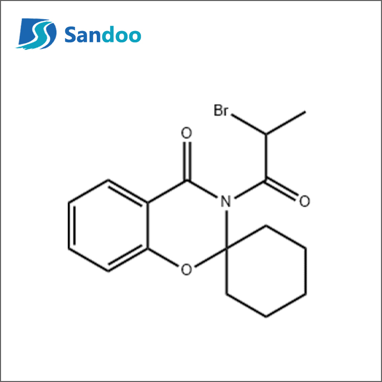 3-(2-bromi-1-oksopropyyli)-spiro[2H-1,3-bentsoksatsiini-2,1'-sykloheksaani]-4(3H)-oni