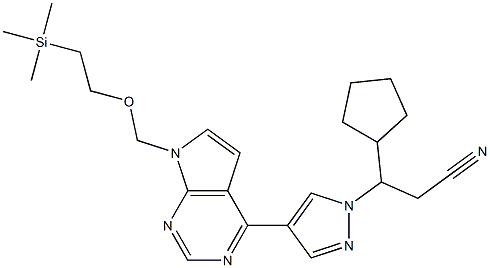 1H-піразол-1-пропанітрил, β-циклопентил-4-[7-[[2-(триметилсиліл)етокси]метил]-7H-піроло[2,3-d]піримідин-4-іл]-