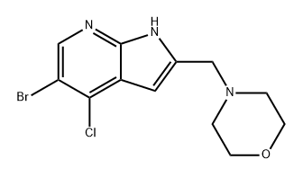 1Н-піроло[2,3-b]піридин, 5-бром-4-хлор-2-(4-морфолінілметил)-