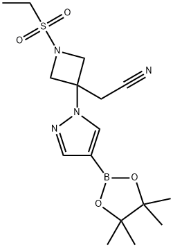 2-(1-(Ethylsulfonyl)-3-(4-(4,4,5,5-tetramethyl-1,3,2-dioxaborolan-2-yl)-1H-pyrazol-1-yl)azetidin-3-yl)acetonitrile
